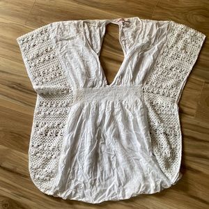 Victorias Secret White Lace Swim Cover Up